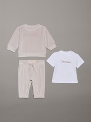 Calvin Klein Grey Velvet Towelling Logo Giftpack - Image 1 of 3