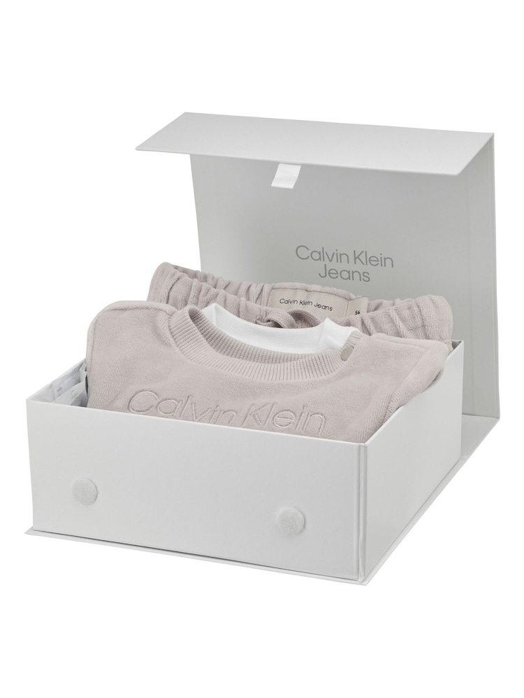 Calvin Klein Grey Velvet Towelling Logo Giftpack - Image 3 of 3