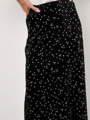Apricot Black Star Velvet Midi Skirt - Image 3 of 4