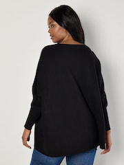 Apricot Black Embellished Knit Batwing Jumper - Image 5 of 5
