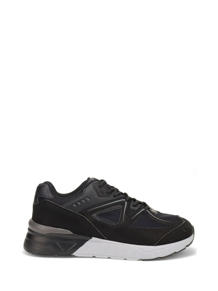 Negro - Pavers Gents Casual Trainers - Imagen 1 de 4
