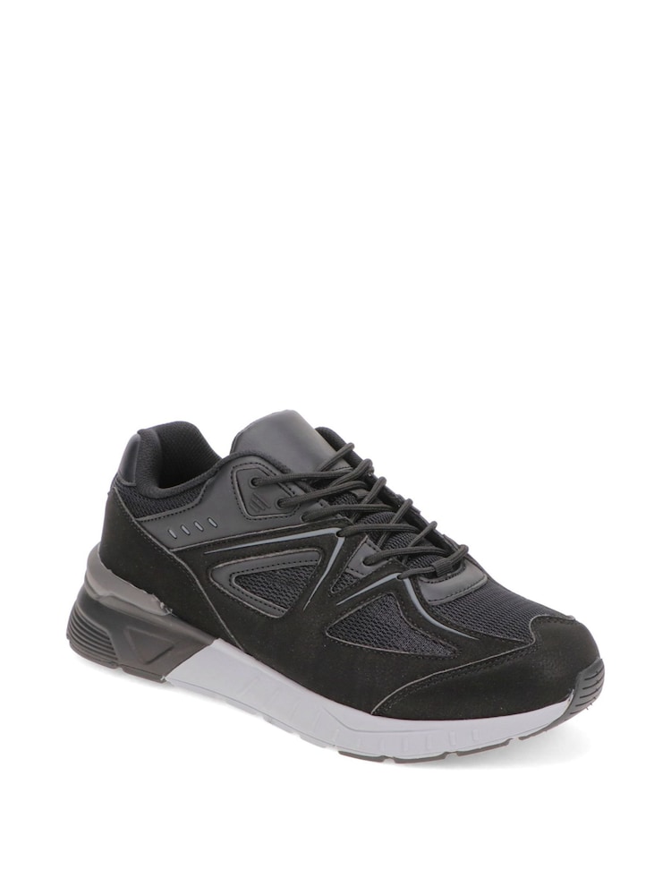 Negro - Pavers Gents Casual Trainers - Imagen 2 de 4