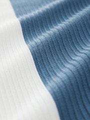 Blue Smart Vertical Stripe T-Shirt - Image 2 of 3