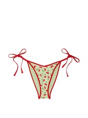Victoria's Secret PINK Cherry Hearts Green Cheeky Bikini Bottoms - Image 4 of 4