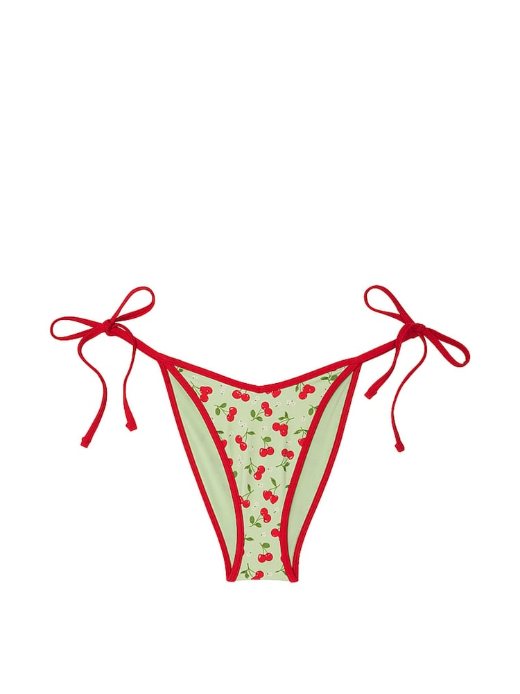 Victoria's Secret PINK Cherry Hearts Green Cheeky Bikini Bottoms - Image 4 of 4