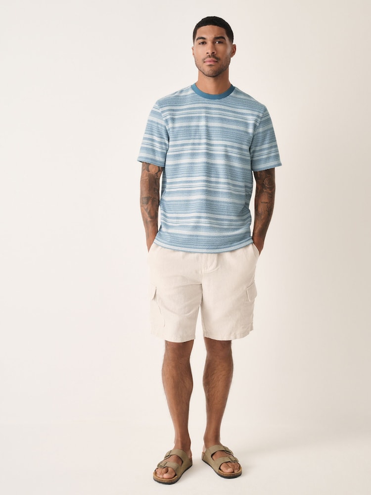 Blue/White Horizontal Stripe T-Shirt - Image 2 of 7 Blue/White Horizontal Stripe T-Shirt - Image 2 of 7