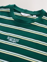 Verde - Camiseta listrada listrada, pesada, 100% algodão - Imagem 8 de 8