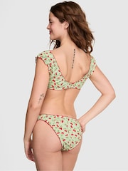 Victoria's Secret PINK Cherry Hearts Green Hudson Bikini Top - Image 2 of 4