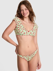 Victoria's Secret PINK Cherry Hearts Green Hudson Bikini Top - Image 3 of 4