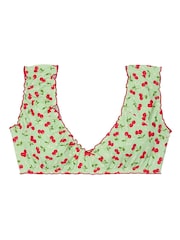 Victoria's Secret PINK Cherry Hearts Green Hudson Bikini Top - Image 4 of 4