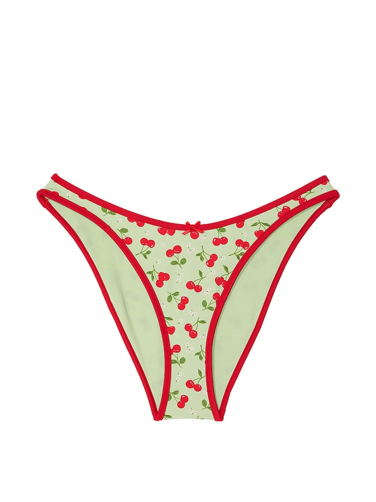 Victoria's Secret PINK Cherry Hearts Green Golden Hour Cheeky Bikini Bottoms - Image 4 of 4