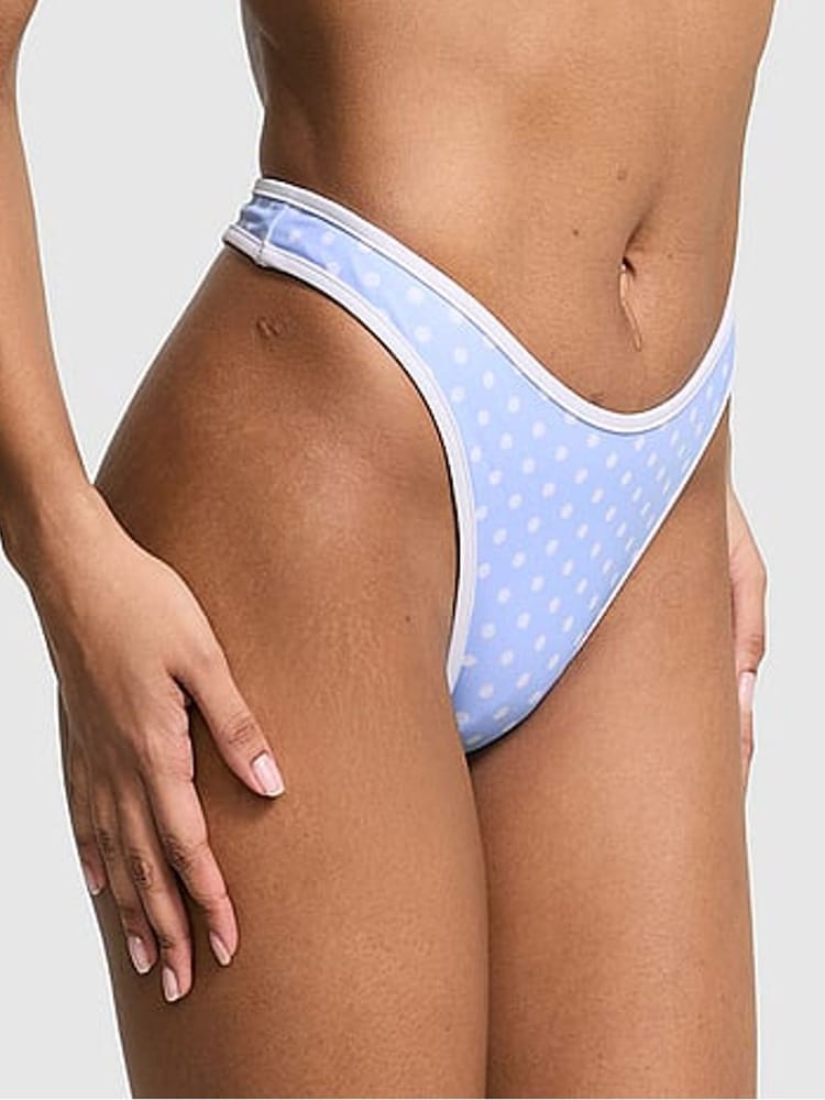 Victoria's Secret PINK Dottie Blue Anabelle Bikini Bottoms - Image 1 of 2