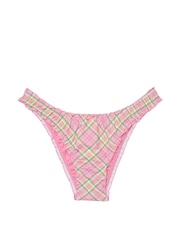 Victoria's Secret PINK Strawberry Plaid Pink Hudson Cheeky Bikini Bottoms - Image 4 of 4