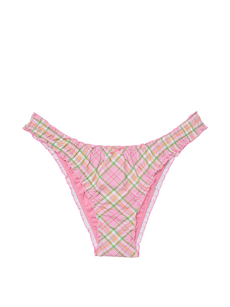 Victoria's Secret PINK Strawberry Plaid Pink Hudson Cheeky Bikini Bottoms - Image 4 of 4
