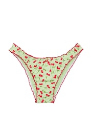 Victoria's Secret PINK Cherry Hearts Green Hudson Cheeky Bikini Bottoms - Image 4 of 4