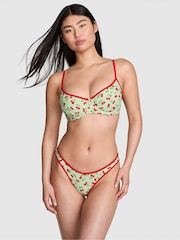 Victoria's Secret PINK Cherry Hearts Green Buttercup Bikini Top - Image 3 of 4
