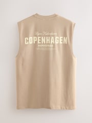 Stone Graphic Heavyweight Cut Off 100% Cotton Vest - Image 5 of 8