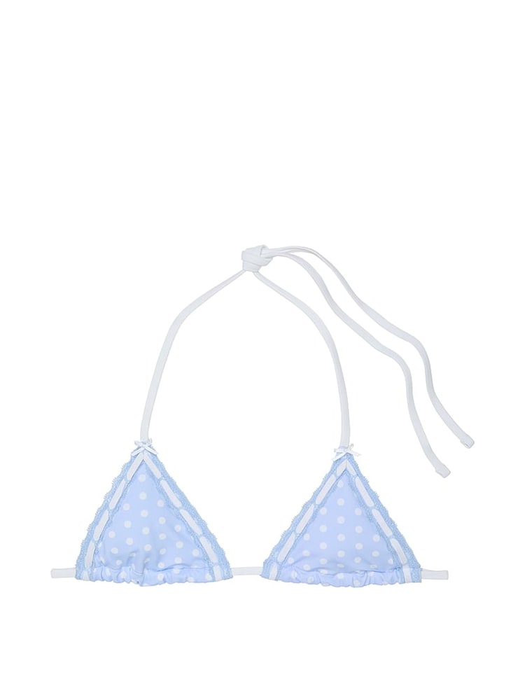 Victoria's Secret PINK Dottie Blue Cape May Triangle Bikini Top - Image 4 of 4