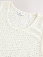 Neutral Ecru Textured Craft Vest - Image 2 of 3
