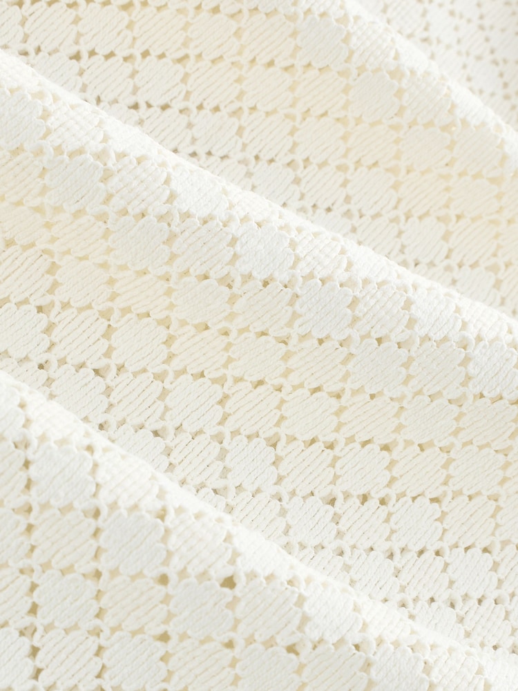Neutral Ecru Textured Craft Vest - Image 3 of 3