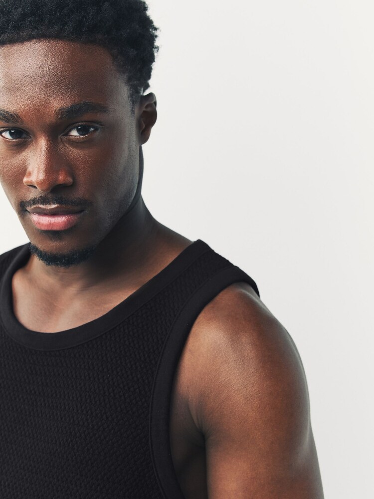 Black Textured Craft Vest - Image 4 of 4