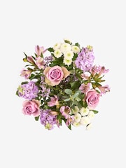 Lilac Purple Rose and Alstroemeria Fresh Flower Letterbox Bouquet - Image 5 of 5