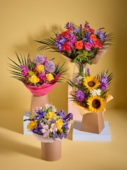 Bright XL Rose and Iris Fresh Flower Bouquet - Image 4 of 5