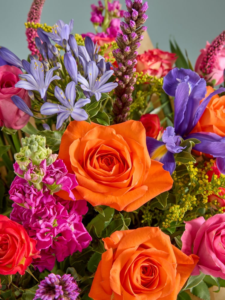 Bright XL Rose and Iris Fresh Flower Bouquet - Image 5 of 5