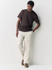 Chocolate Brown Regular Fit Smart Soft Touch Heavyweight T-Shirt - Image 2 of 7