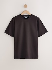 Chocolate Brown Regular Fit Smart Soft Touch Heavyweight T-Shirt - Image 5 of 7