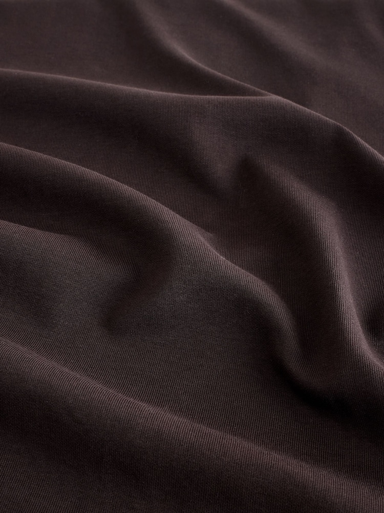 Chocolate Brown Regular Fit Smart Soft Touch Heavyweight T-Shirt - Image 7 of 7