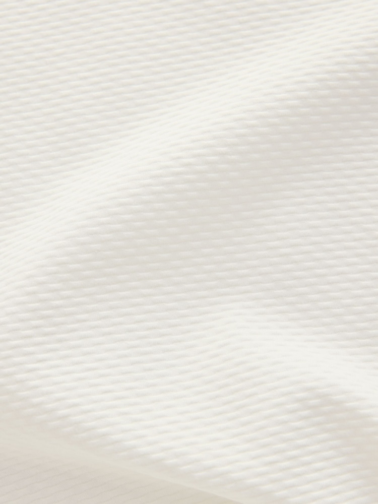 White Slim Fit Textured T-Shirt - Image 9 of 9