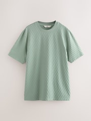 Navy Blue/Green/Grey 100% Cotton Co-ord T-Shirts And Shorts Set 3 Pack - Image 14 of 20