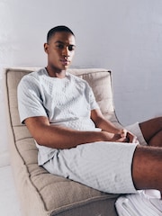 Navy Blue/Green/Grey 100% Cotton Co-ord T-Shirts And Shorts Set 3 Pack - Image 2 of 20