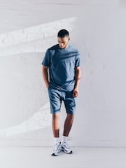 Navy Blue/Green/Grey 100% Cotton Co-ord T-Shirts And Shorts Set 3 Pack - Image 7 of 20