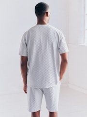 Navy Blue/Green/Grey 100% Cotton Co-ord T-Shirts And Shorts Set 3 Pack - Image 8 of 20