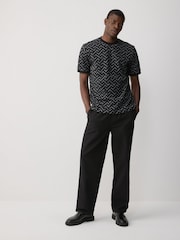 Grey/Black Smart Flocked T-Shirt - Image 2 of 7