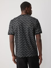 Grey/Black Smart Flocked T-Shirt - Image 3 of 7