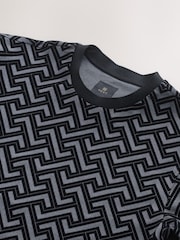 Grey/Black Smart Flocked T-Shirt - Image 7 of 7