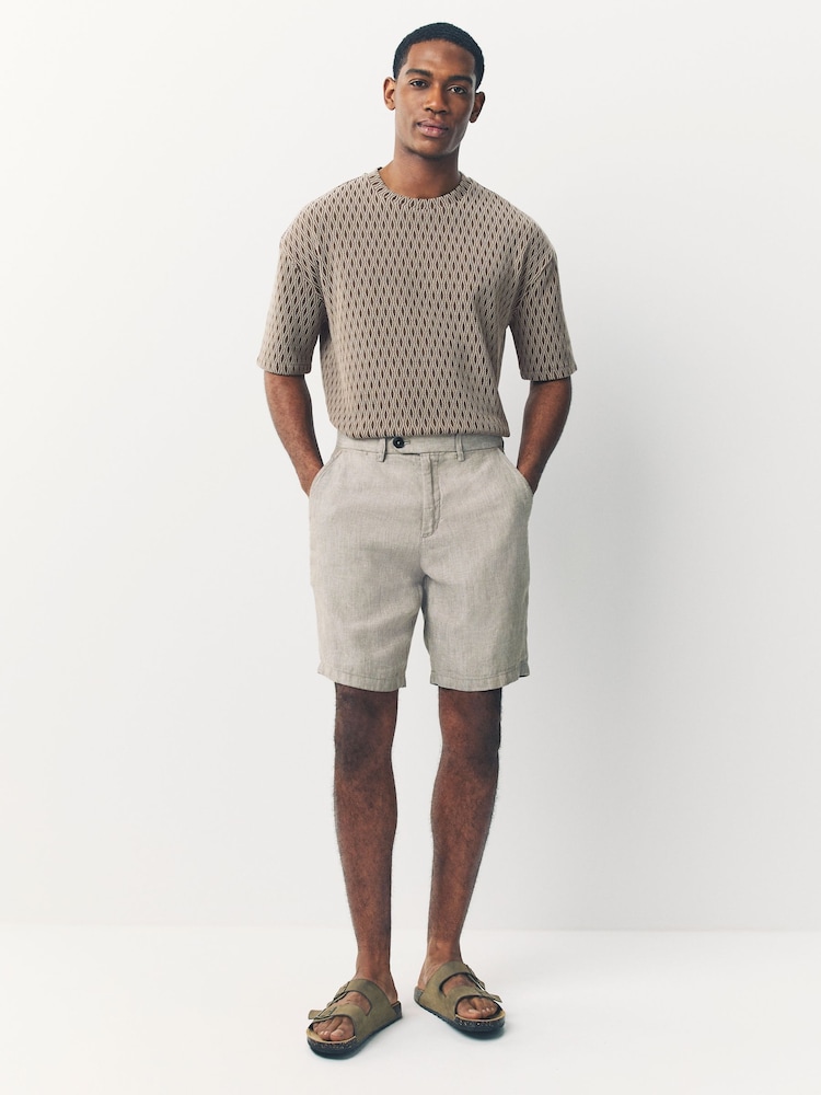 Neutral Casual Textured T-Shirt - Image 2 of 6