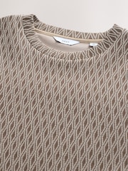 Neutral Casual Textured T-Shirt - Image 5 of 6
