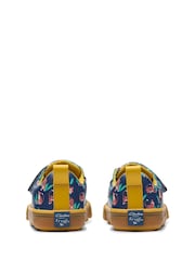 Clarks Blue Standard Fit (F) Toddler Printed Foxing Safari Shoes - Image 6 of 7