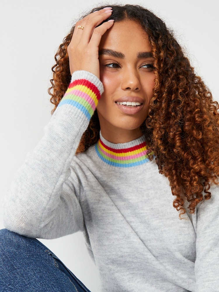 Threadbare Grey Crew Neck Rib Jumper - Image 4 of 4 Threadbare Grey Crew Neck Rib Jumper - Image 4 of 4