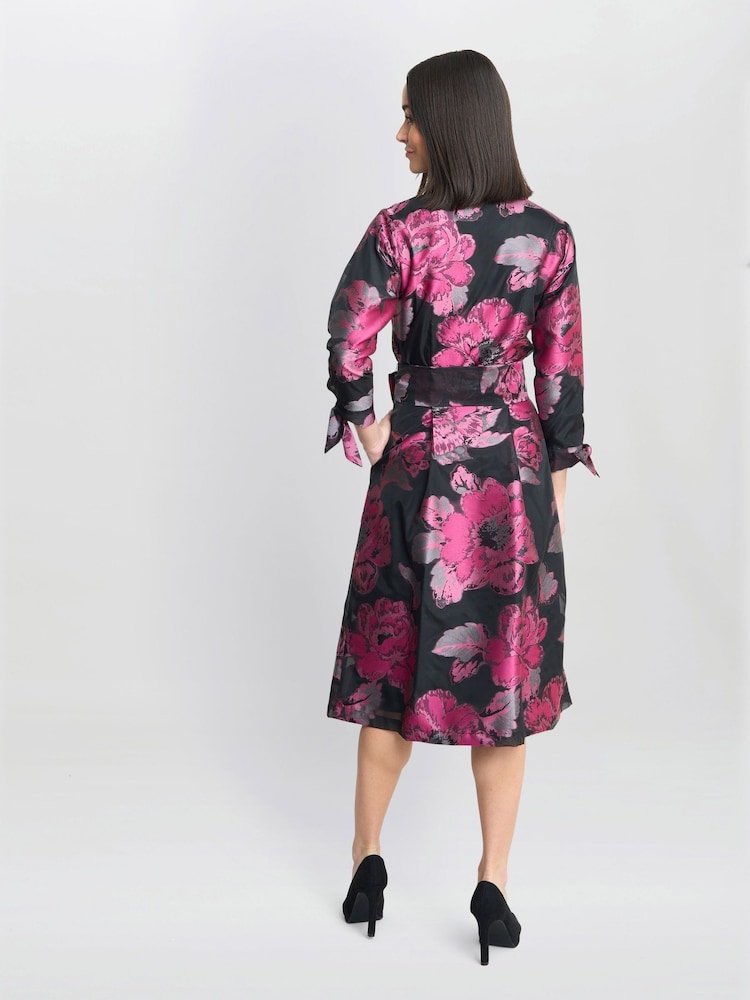 Gina Bacconi – Lauren – Jacquard-Hemdkleid, Grau - Bild 2 von 6 Gina Bacconi – Lauren – Jacquard-Hemdkleid, Grau - Bild 2 von 6