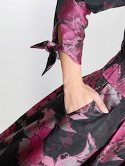 Gina Bacconi Grey Lauren Jacquard Shirt Dress - Image 5 of 6