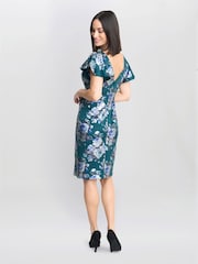Gina Bacconi Grey Wanda Printed Dress - Image 2 of 5