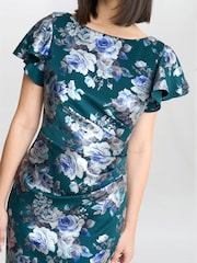Gina Bacconi Grey Wanda Printed Dress - Image 4 of 5