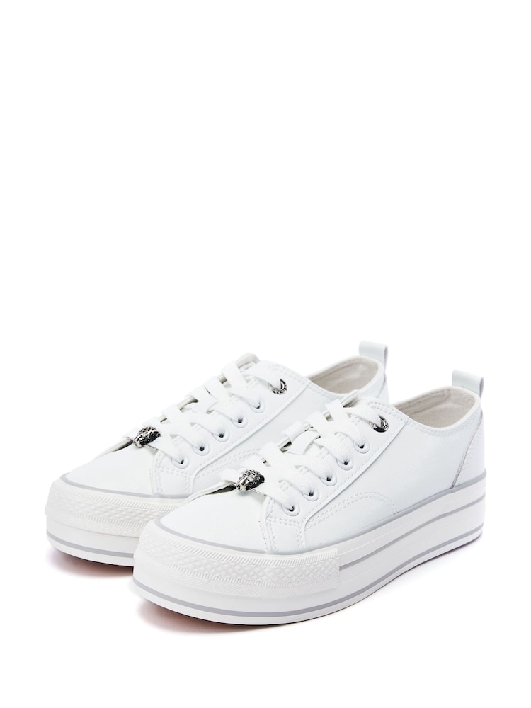 Moda in Pelle Bagnol Chunky Sole Lace-Up Trainers - Image 2 of 4