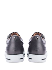 Moda in Pelle BRAMLEIGH HIDDEN WEDGE LEATHER TRAINER WITH SIDE ZIP DETAIL - Image 3 of 4