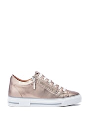 Moda in Pelle BRAMLEIGH HIDDEN WEDGE LEATHER TRAINER WITH SIDE ZIP DETAIL - Image 1 of 4